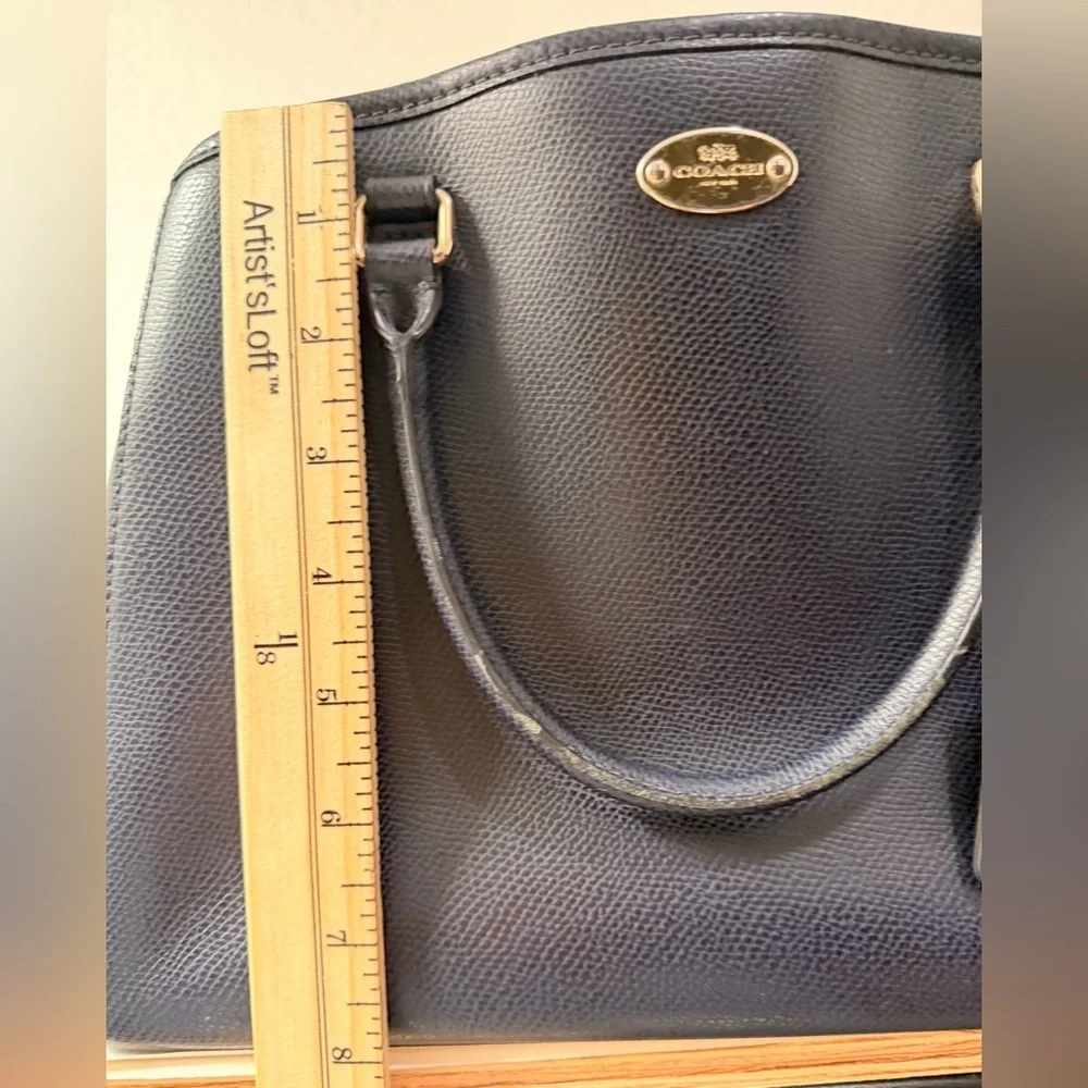 Coach Margot Carryall Satchel Purse | Navy Blue with Gold Hardware